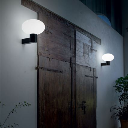 Ideal Lux - Applique murale extérieure CLIO 1xE27/42W/230V IP44 noir