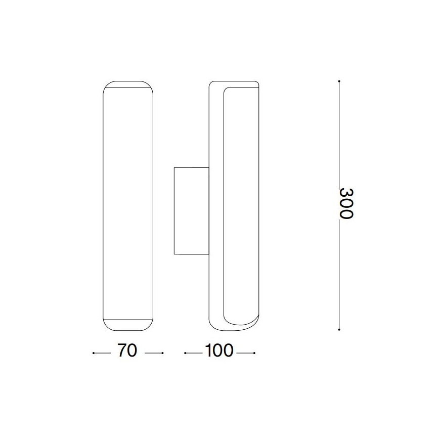 Ideal Lux - Applique murale extérieure ETERE LED/9,5W/230V 3000K CRI 90 IP44 anthracite