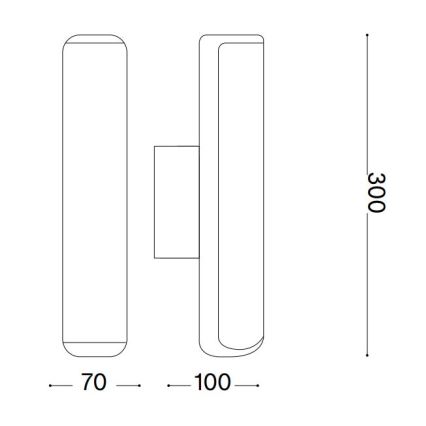 Ideal Lux - Applique murale extérieure ETERE LED/9,5W/230V 4000K CRI 90 IP44 noir