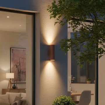 Ideal Lux - Applique murale extérieure GUN 1xE27/60W/230V 31 cm IP54 marron