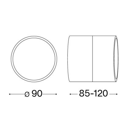 Ideal Lux - Applique murale extérieure LED OMEGA LED/7W/230V IRC 90 IP54 marron