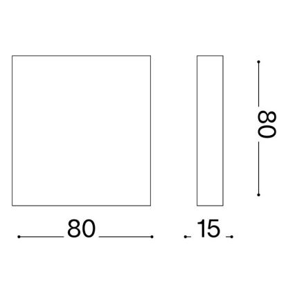 Ideal Lux - Applique murale extérieure LED POST-IT LED/3W/12V IRC 90 noir