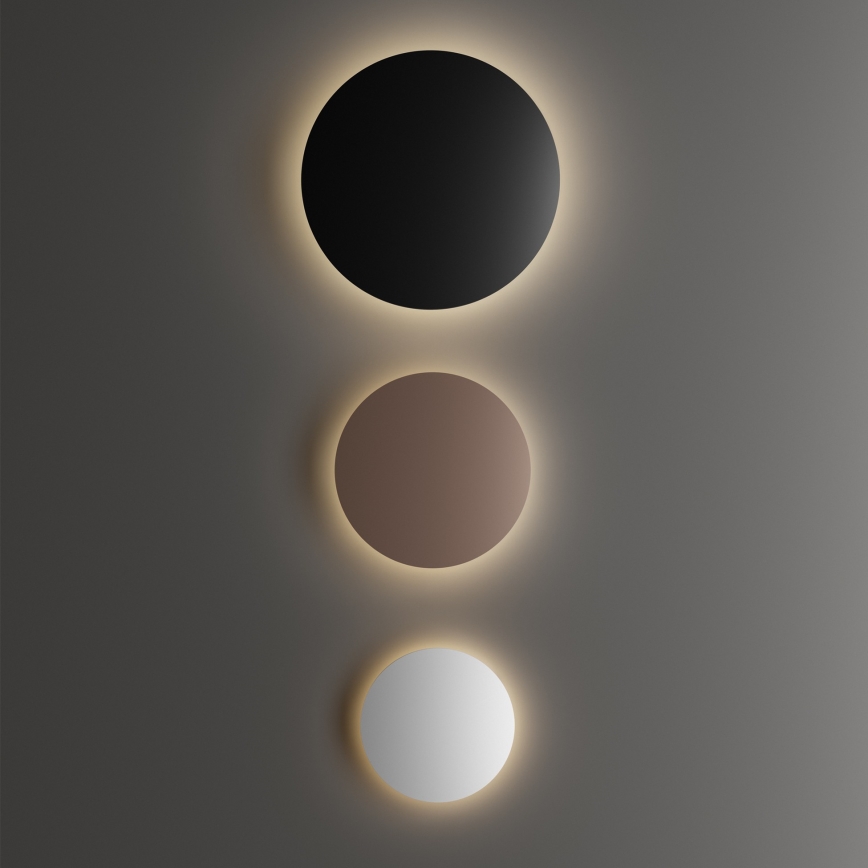 Ideal Lux - Applique murale extérieure LED PUNTO, 12 W, 230 V, IRC 90, Ø 24 cm, IP54, brun