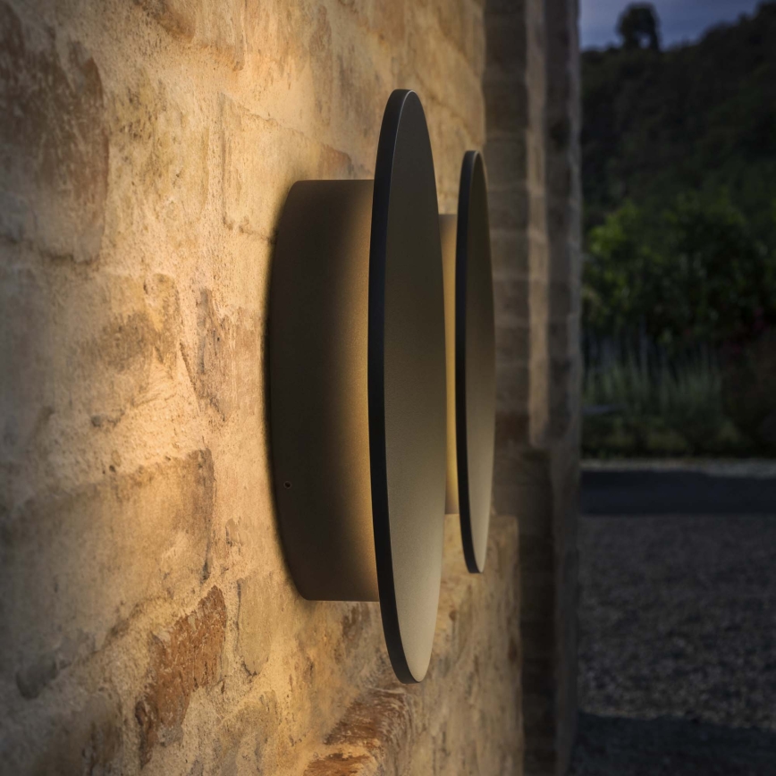Ideal Lux - Applique murale extérieure LED PUNTO LED/16W/230V IRC 90 Ø 30 cm IP54 noire