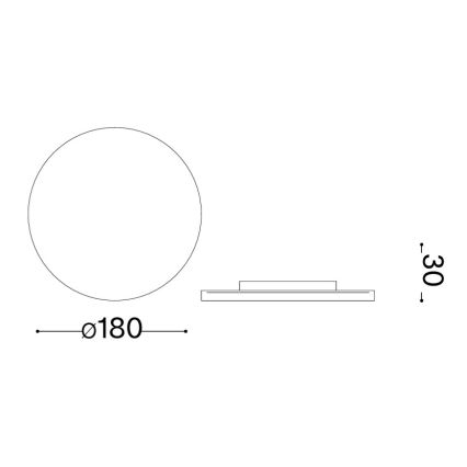 Ideal Lux - Applique murale d'extérieur LED PUNTO LED/9W/230V CRI 90 Ø 18 cm IP54 noir