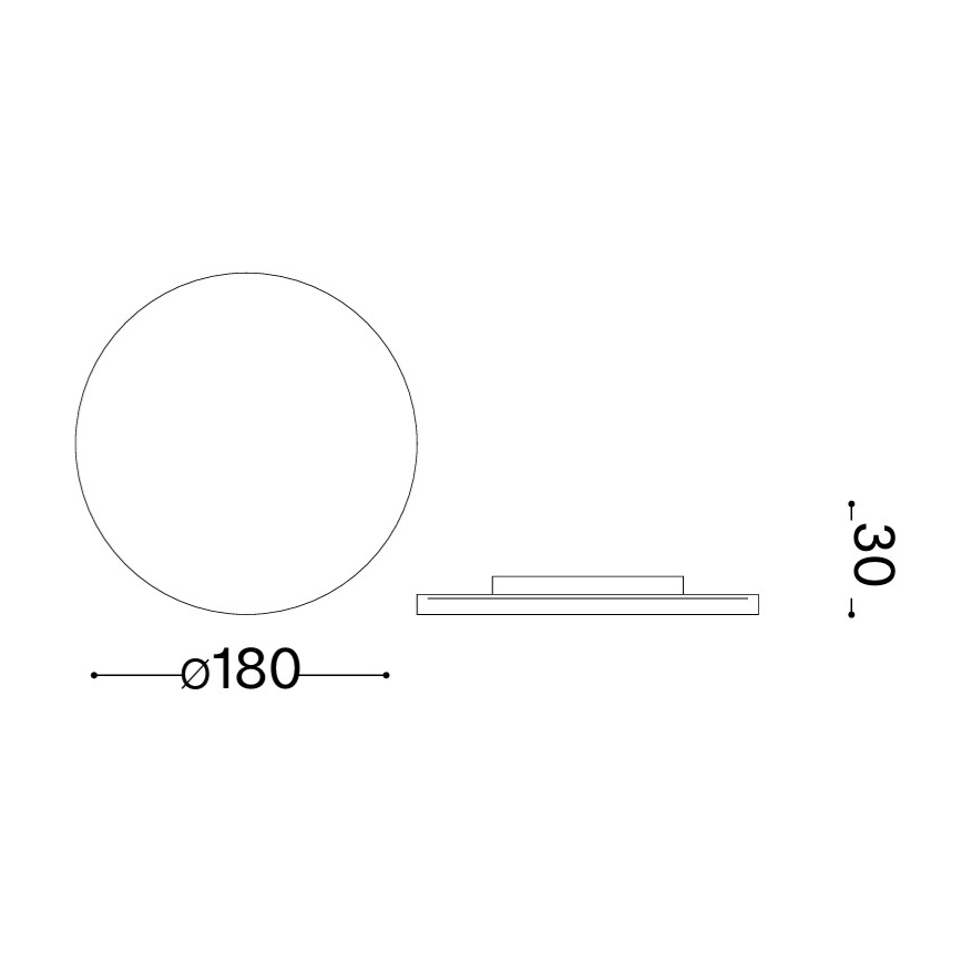 Ideal Lux - Applique murale d'extérieur LED PUNTO LED/9W/230V CRI 90 Ø 18 cm IP54 noir