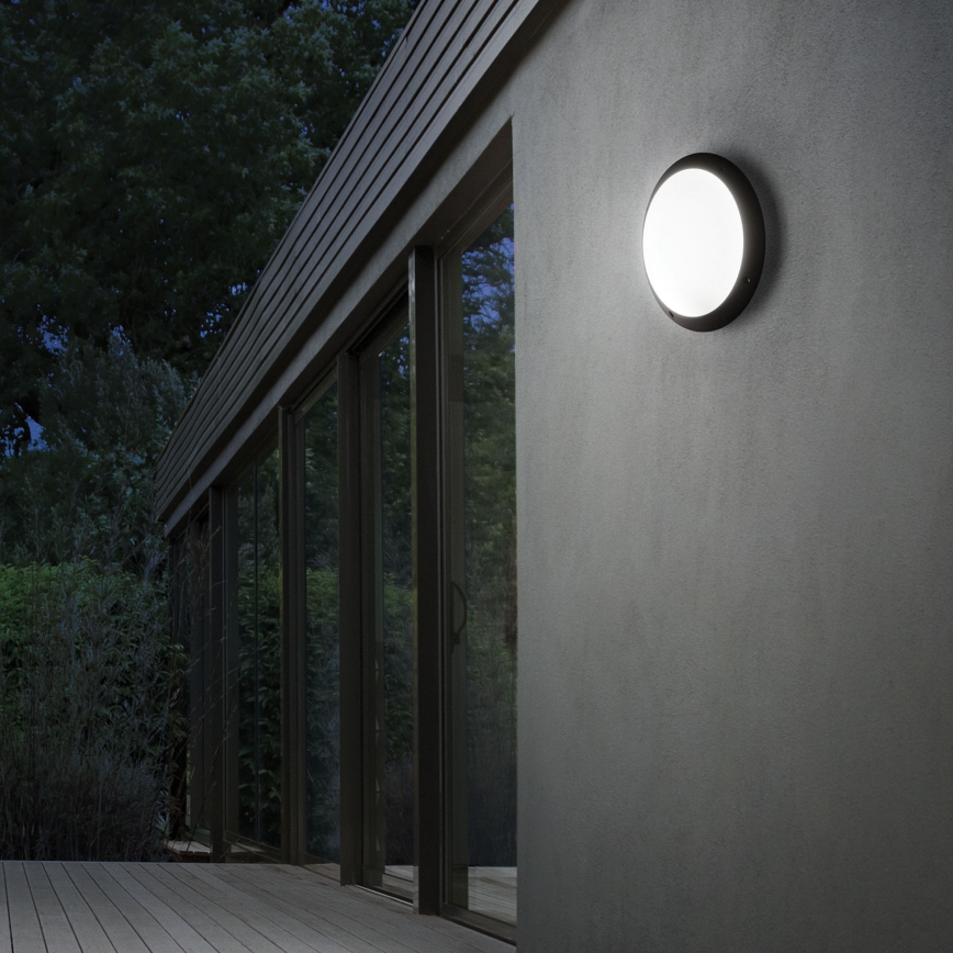 Ideal Lux - Applique murale extérieure POLAR 1xE27/23W/230V IP66 noire