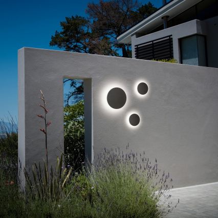 Ideal Lux - Applique murale extérieure LED PUNTO LED/12W/230V IRC 90 Ø 24 cm IP54 noire