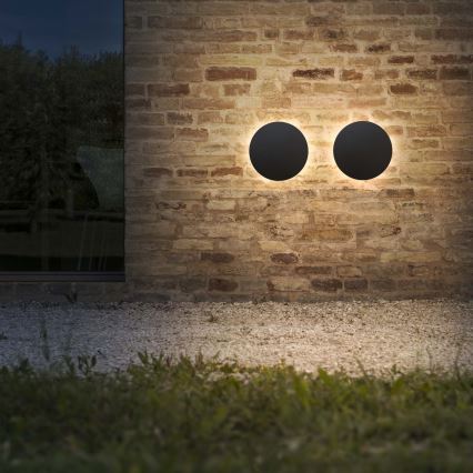 Ideal Lux - Applique murale extérieure LED PUNTO LED/12W/230V IRC 90 Ø 24 cm IP54 noire