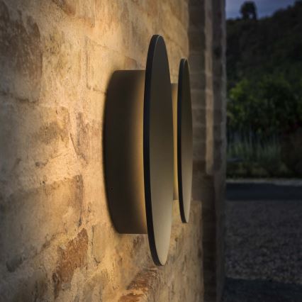 Ideal Lux - Applique murale extérieure LED PUNTO LED/12W/230V IRC 90 Ø 24 cm IP54 noire