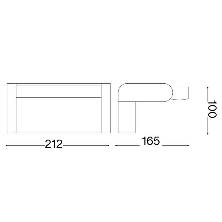 Ideal Lux - Applique murale extérieure SWIPE LED/21W/230V CRI 90 IP54 marron