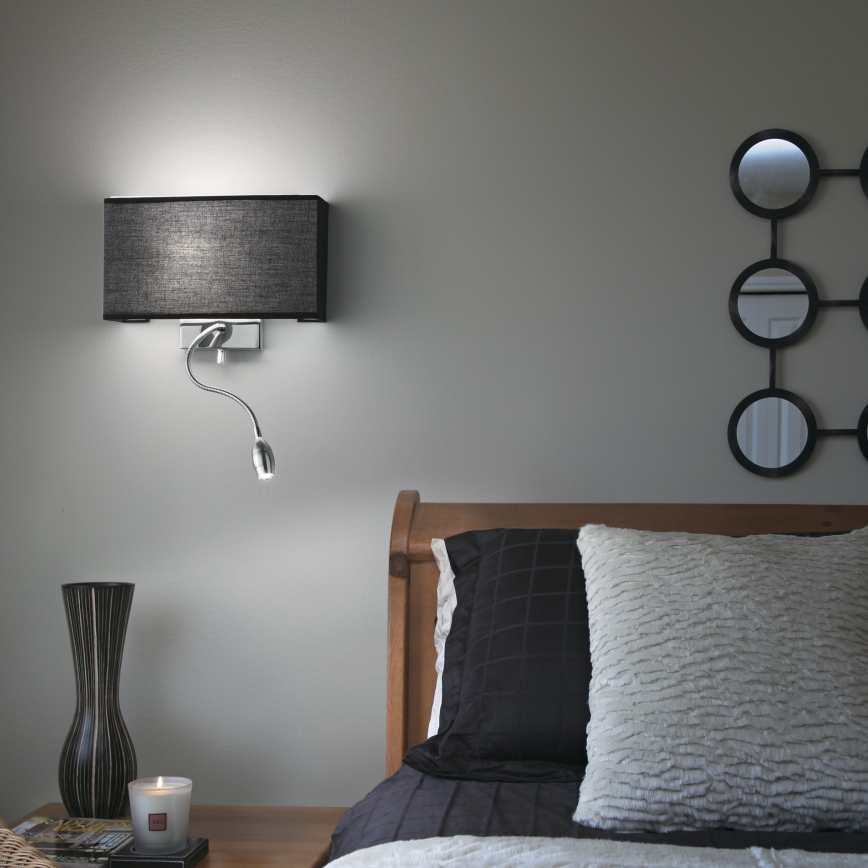 Ideal Lux - Applique murale flexible HOTEL 1xE27/60W + LED/1,5W/230V