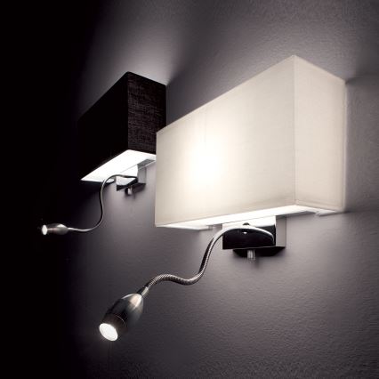 Ideal Lux - Applique murale flexible HOTEL 1xE27/60W + LED/1,5W/230V
