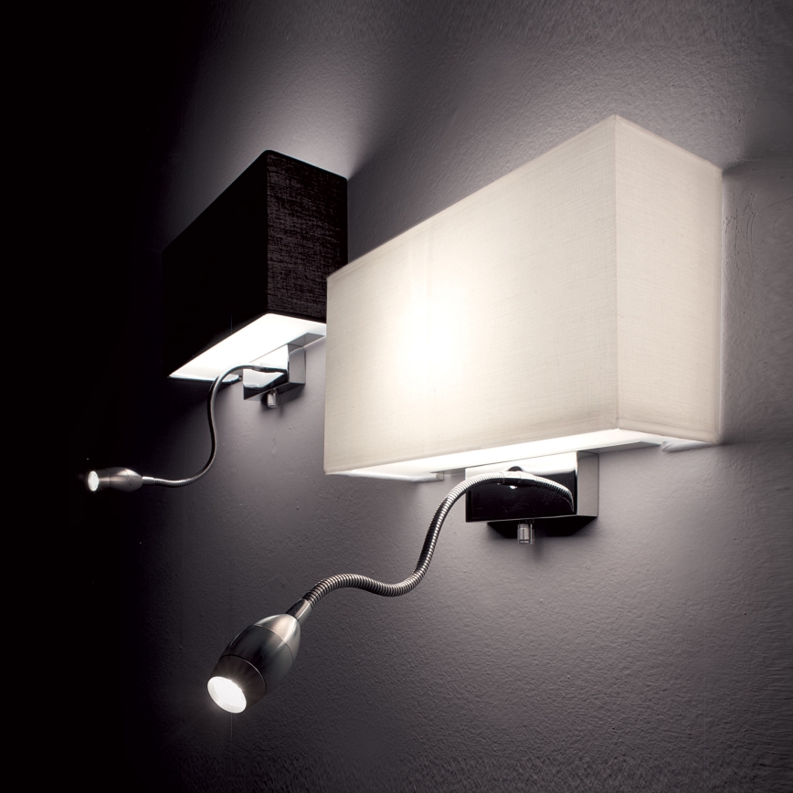 Ideal Lux - Applique murale flexible HOTEL 1xE27/60W + LED/1,5W/230V