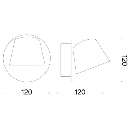 Ideal Lux - Applique murale GIM LED/6W/230V noir