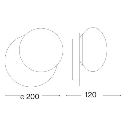 Ideal Lux - Applique murale LED NINFEA 1xGX53/9W/230V doré