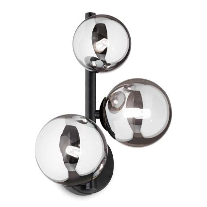 Ideal Lux - Applique murale LED PERLAGE 3xG9/3W/230V noir/fumé