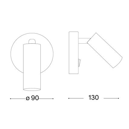 Ideal Lux - Applique murale orientable PAGE LED/3W/230V IRC 90 blanche