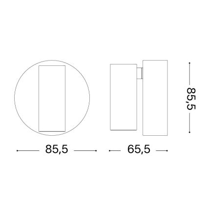 Ideal Lux - Spot mural LED à commande tactile dimmable ELF LED/3W/230V CRI 95 blanc