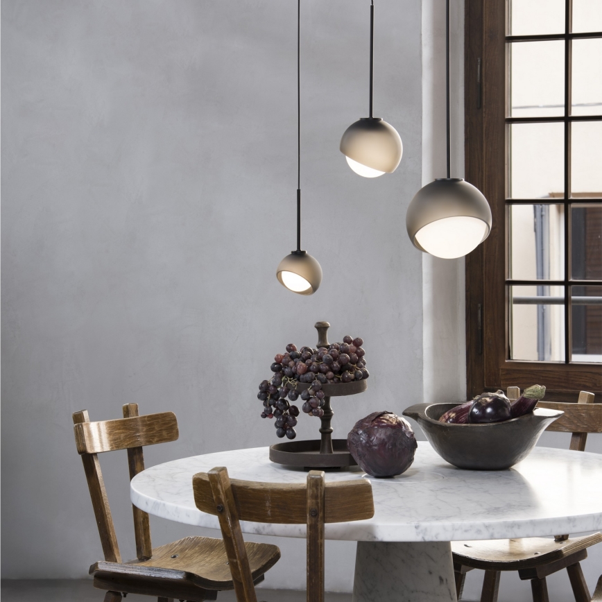 Ideal Lux - BLOOM hanglamp aan kabel 1xE27/42W/230V Ø22 cm zwart