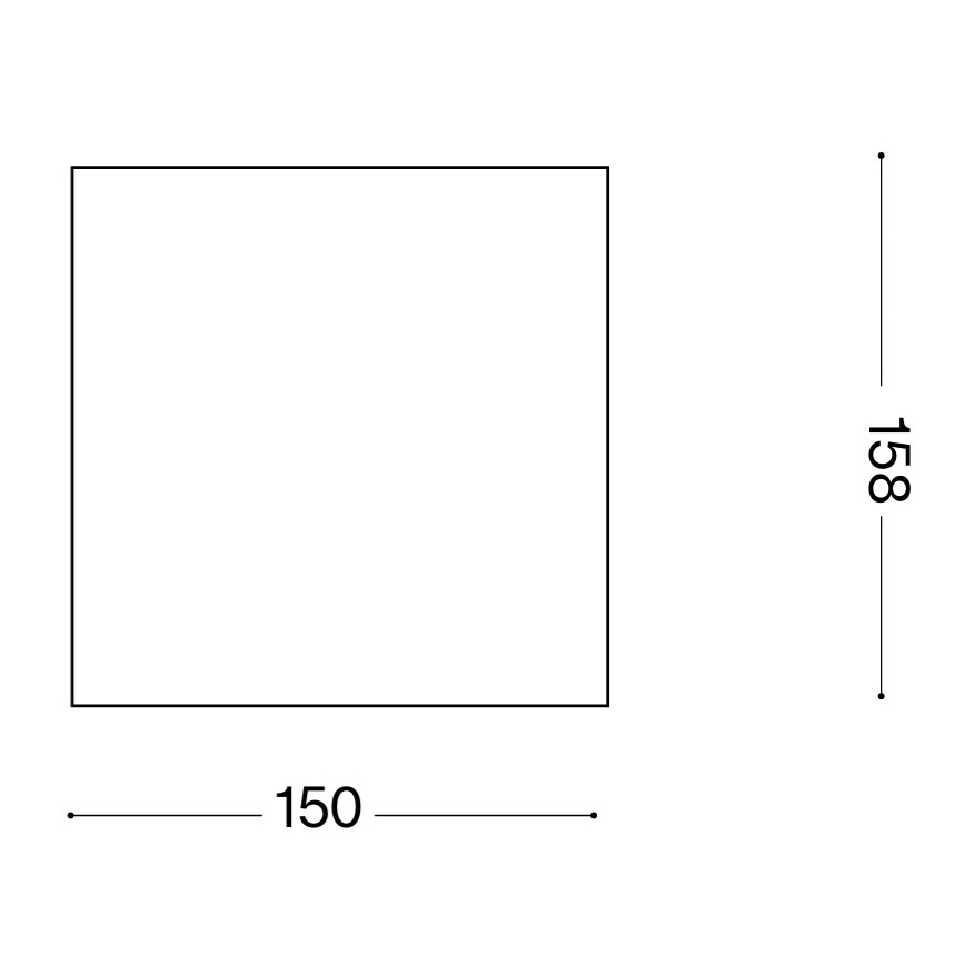 Ideal Lux - Buiten spot TECHO 1xGU10/20W/230V 15x15 cm IP54 wit