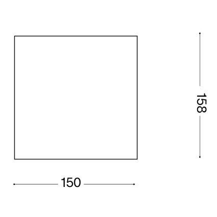 Ideal Lux - Buitenspot TECHO 1xGU10/20W/230V 15x15 cm IP54 antraciet