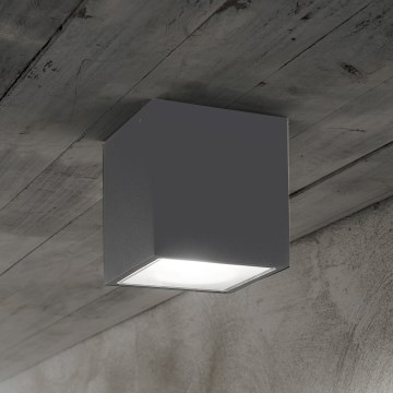 Ideal Lux - Buiten spot TECHO 1xGU10/20W/230V 9x9 cm IP54 antraciet