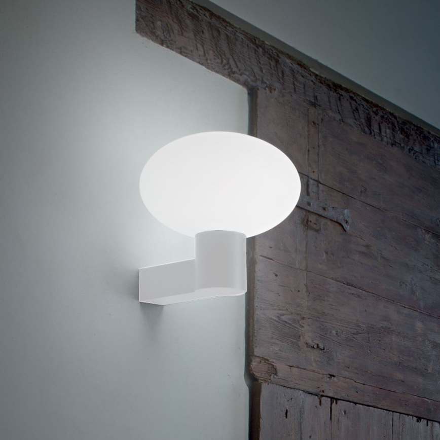 Ideal Lux - Buiten wandlamp CLIO 1xE27/42W/230V IP44 wit