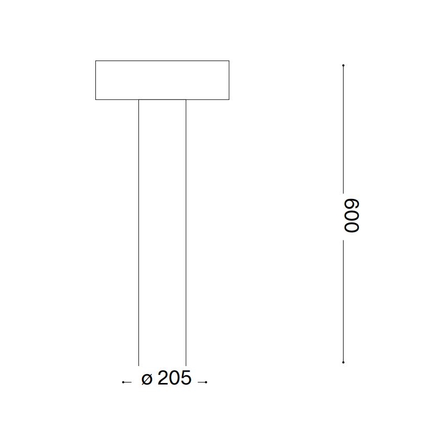 Ideal Lux - Buitenlamp 4xG9/15W/230V 60 cm IP44 antraciet
