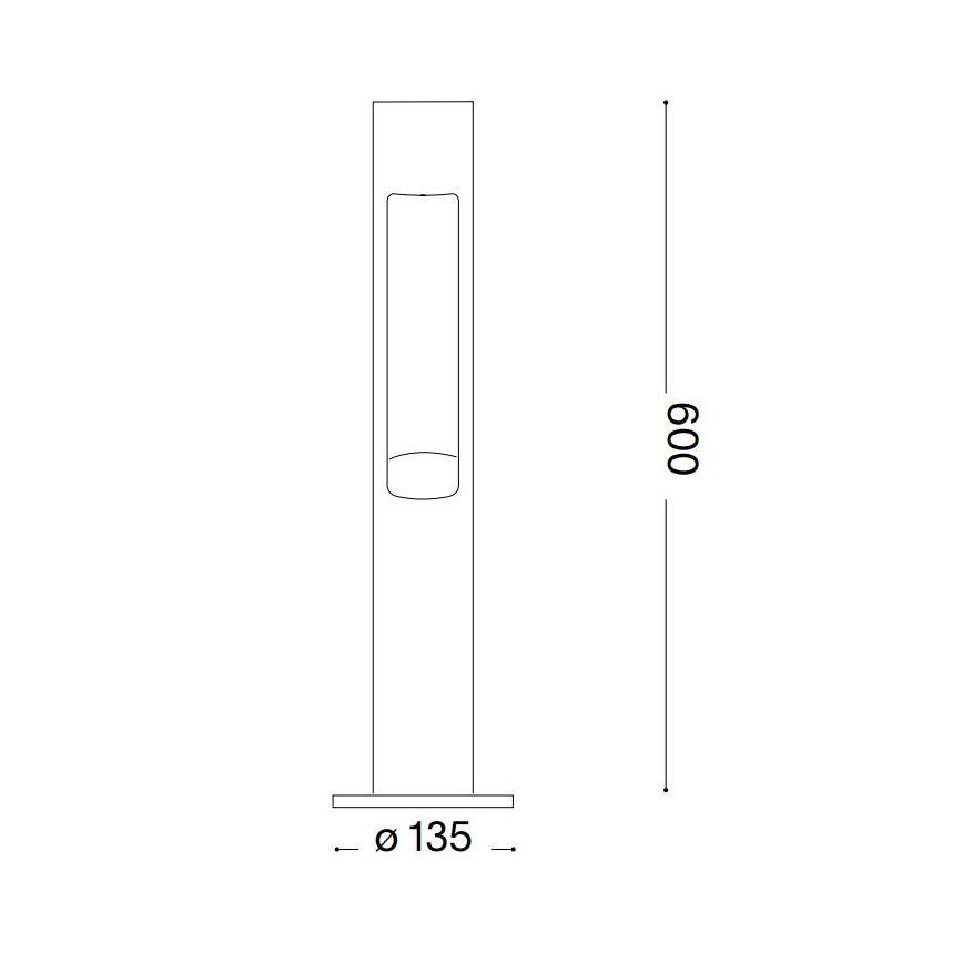 Ideal Lux - Buitenlamp ACQUA 1xG9/15W/230V 60 cm IP44 antraciet