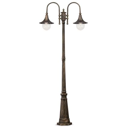 Ideal Lux - Buitenlamp CIMA 2xE27/52W/230V 216 cm IP43 patina
