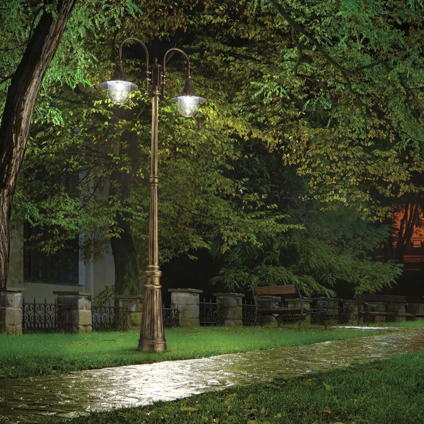 Ideal Lux - Buitenlamp CIMA 2xE27/52W/230V 216 cm IP43 patina