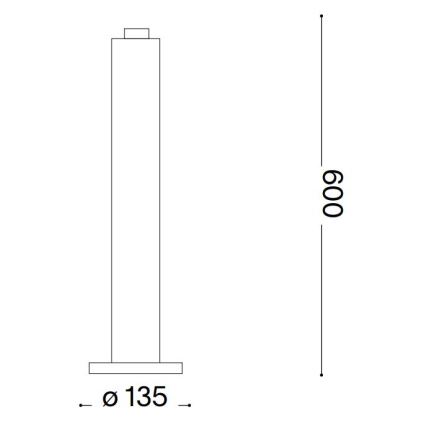 Ideal Lux - Buitenlamp CLIO 1xE27/42W/230V 60 cm IP44 zwart