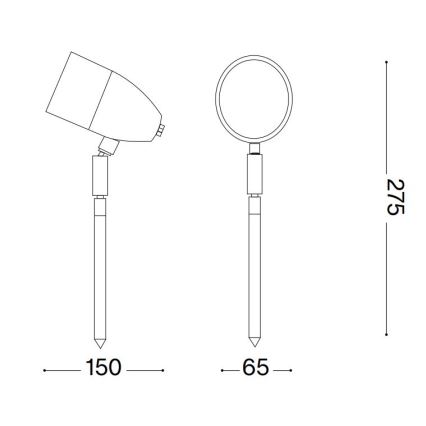 Ideal Lux - Buitenlamp INSIDE 1xG9/15W/230V 27,5 cm IP54 zwart