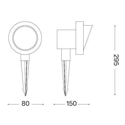 Ideal Lux - Buitenlamp TERRA 1xGU10/28W/230V IP65 bruin