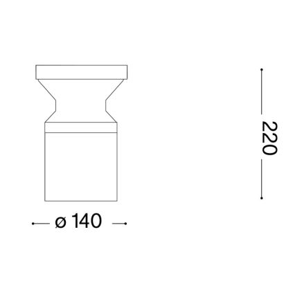 Ideal Lux - Buitenlamp TORRE 1xE27/15W/230V 22 cm IP65 antraciet