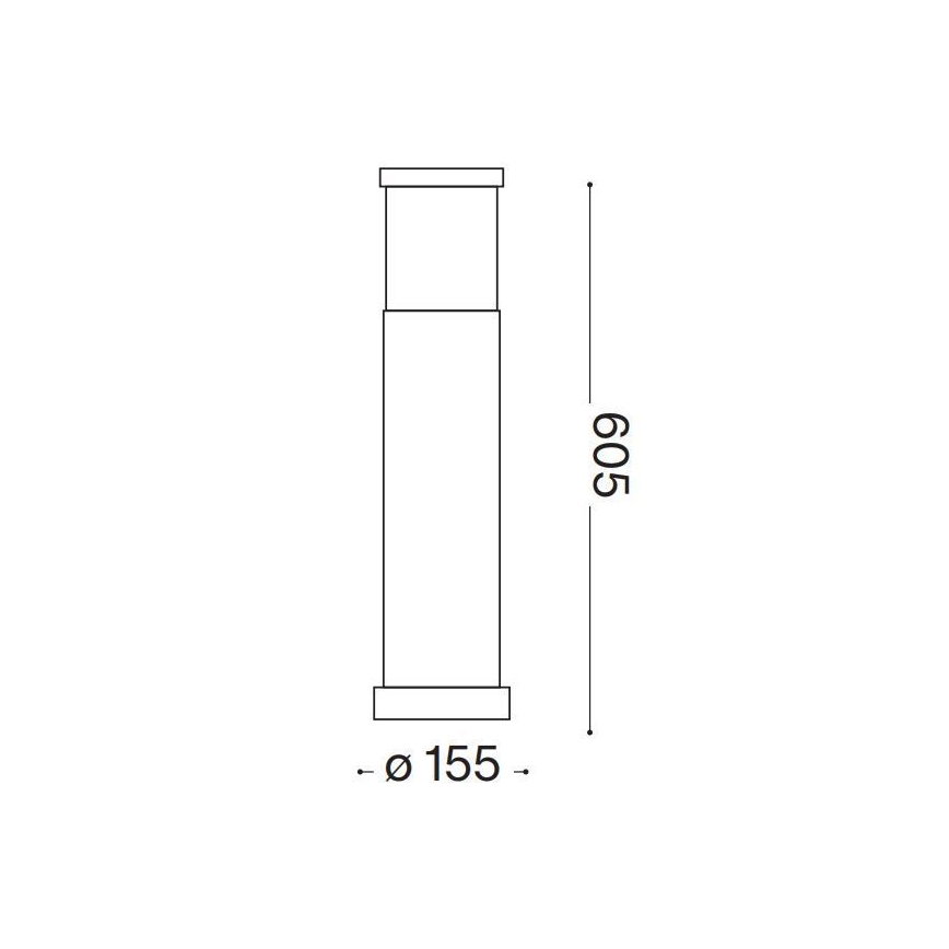 Ideal Lux - Buitenlamp TRONCO 1xE27/42W/230V 60,5 cm IP65 bruin