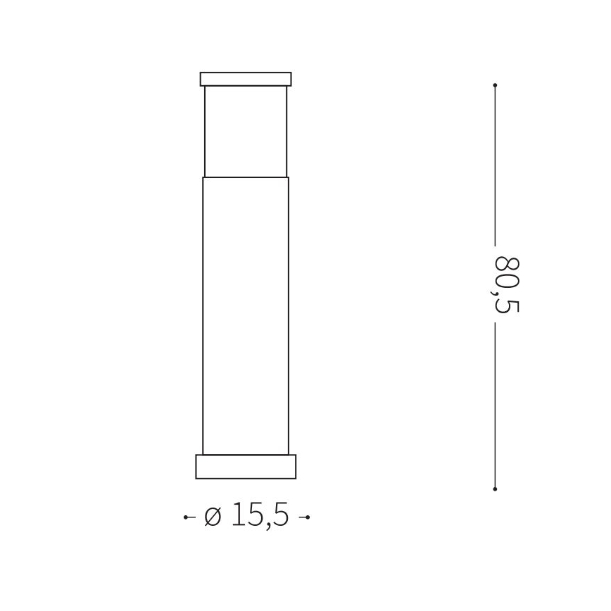 Ideal Lux - Buitenlamp TRONCO 1xE27/42W/230V 80 cm IP65 antraciet