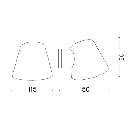 Ideal Lux - Buitenwandlamp GAS 1x GU10/28W/230V IP43, wit