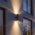 Ideal Lux - Buitenwandlamp GUN 1xGU10/35W/230V 21 cm IP44 bruin