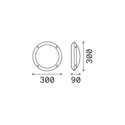 Ideal Lux - Buitenwandlamp POLAR 1xE27/23W/230V IP66 wit