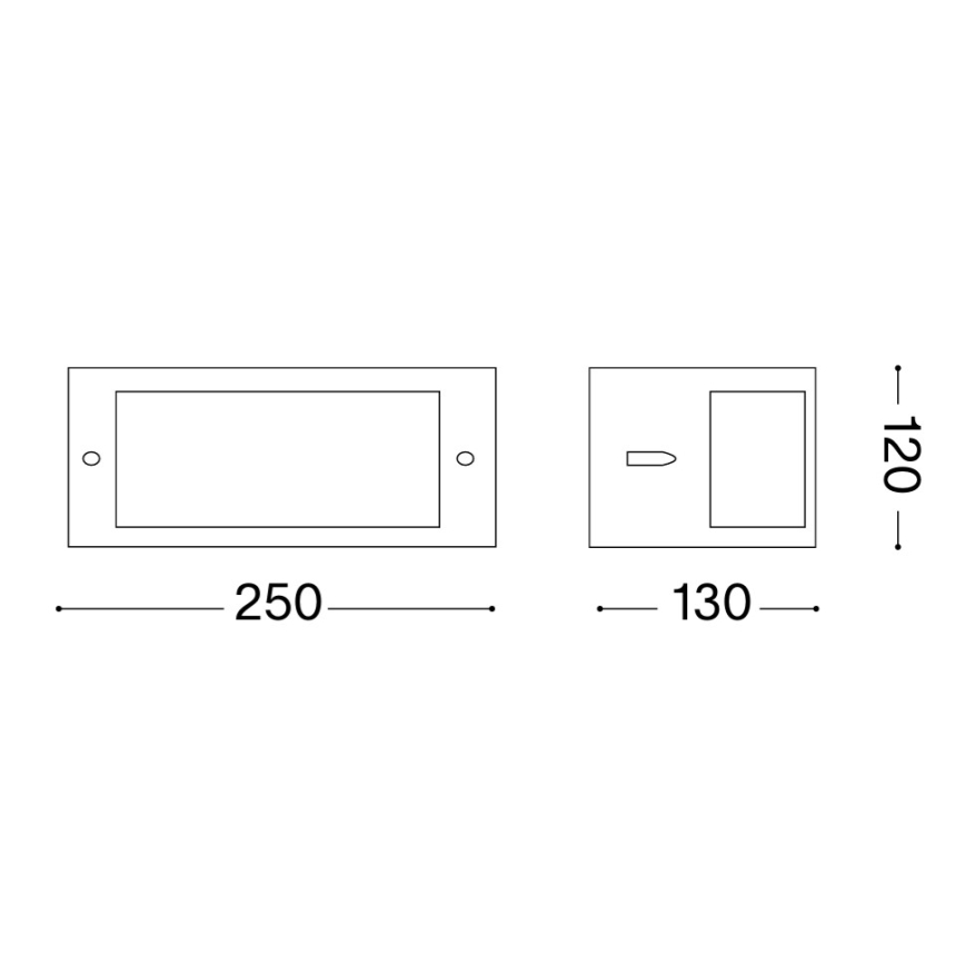 Ideal Lux - Buitenwandlamp REX 1xE27/60W/230V IP44 bruin