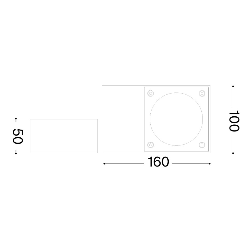 Ideal Lux - Buitenwandlamp SIRIO 1xGX53/9W/230V IP65 bruin