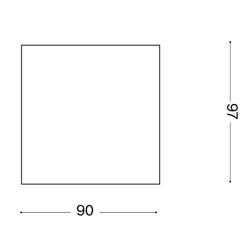 Ideal Lux - Buitenwandspot TECHO 1xGU10/20W/230V 9x9 cm IP54 bruin