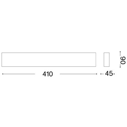 Ideal Lux - LED-wandlamp DELTA LED LED/14W/230V 3000K 41 cm CRI 90 beton