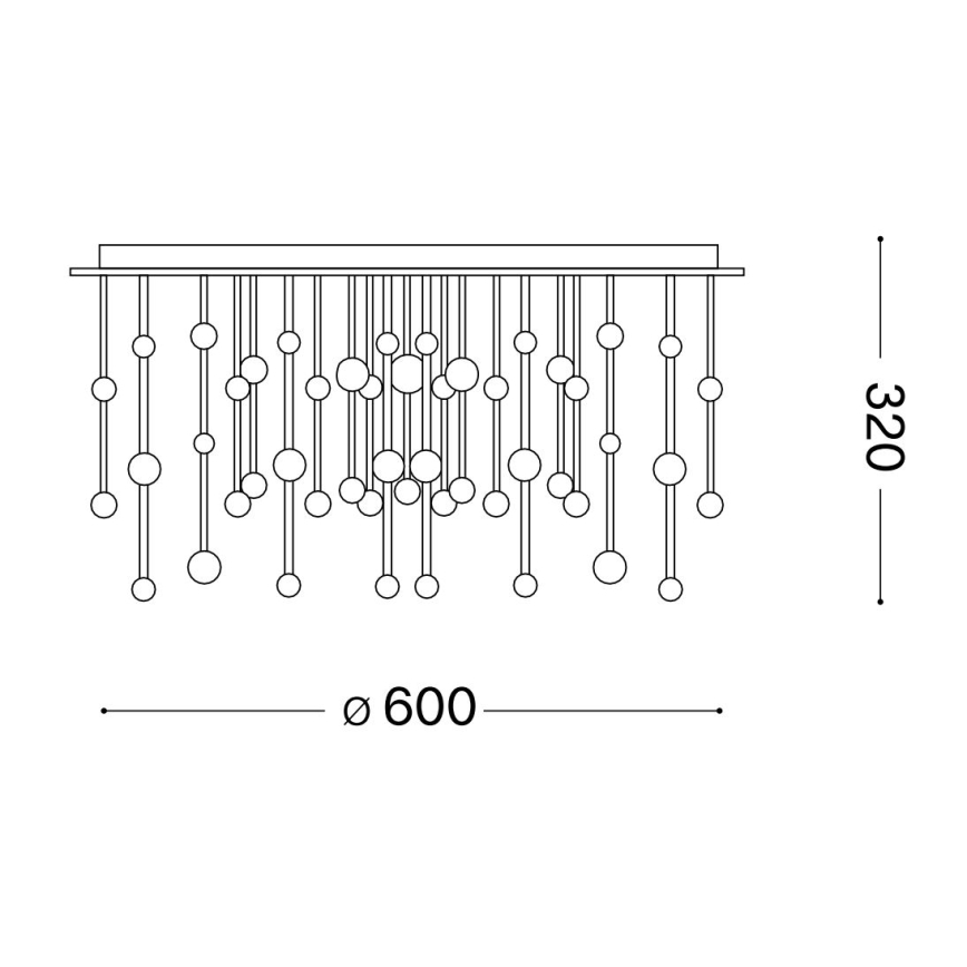 Ideal Lux - Dimbare LED bevestigde hanglamp ARMONY LED/56W/230V CRI 90 diameter 60 cm wit