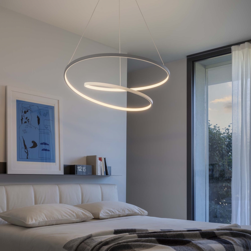 Ideal Lux - Dimbare LED-hanglamp aan kabel OZ LED/55W/230V Ø 80 cm CRI 90 wit