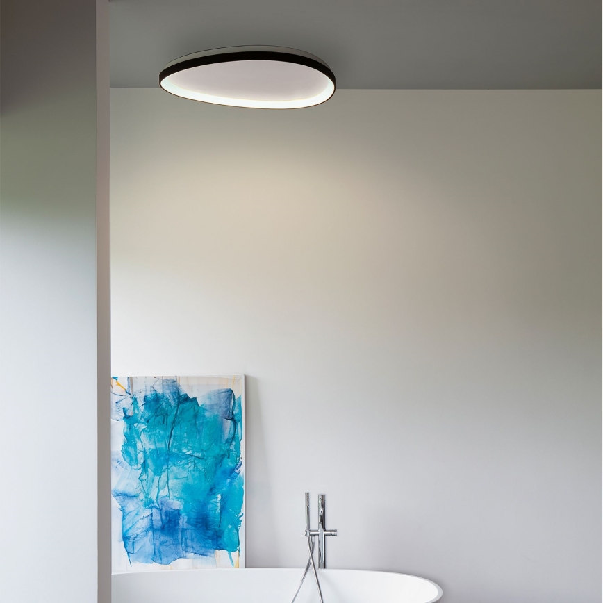 Ideal Lux - Dimbare LED plafondlamp GEMINI LED/42W/230V diameter 81 cm CRI 90 zwart