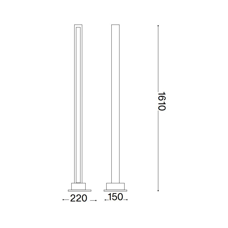 Ideal Lux - Dimbare LED Staande lamp CRAFT LED/26W/230V CRI 90 beuken