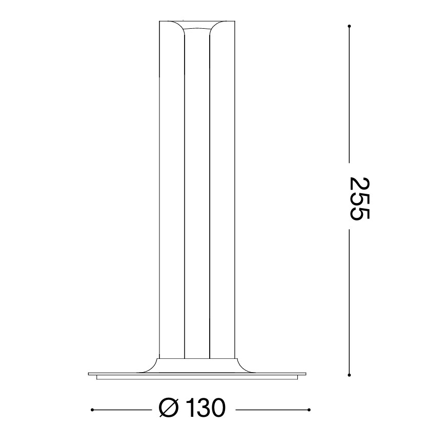 Ideal Lux - Dimbare LED-tafellamp DORICA LED/8W/230V CRI 90 zwart